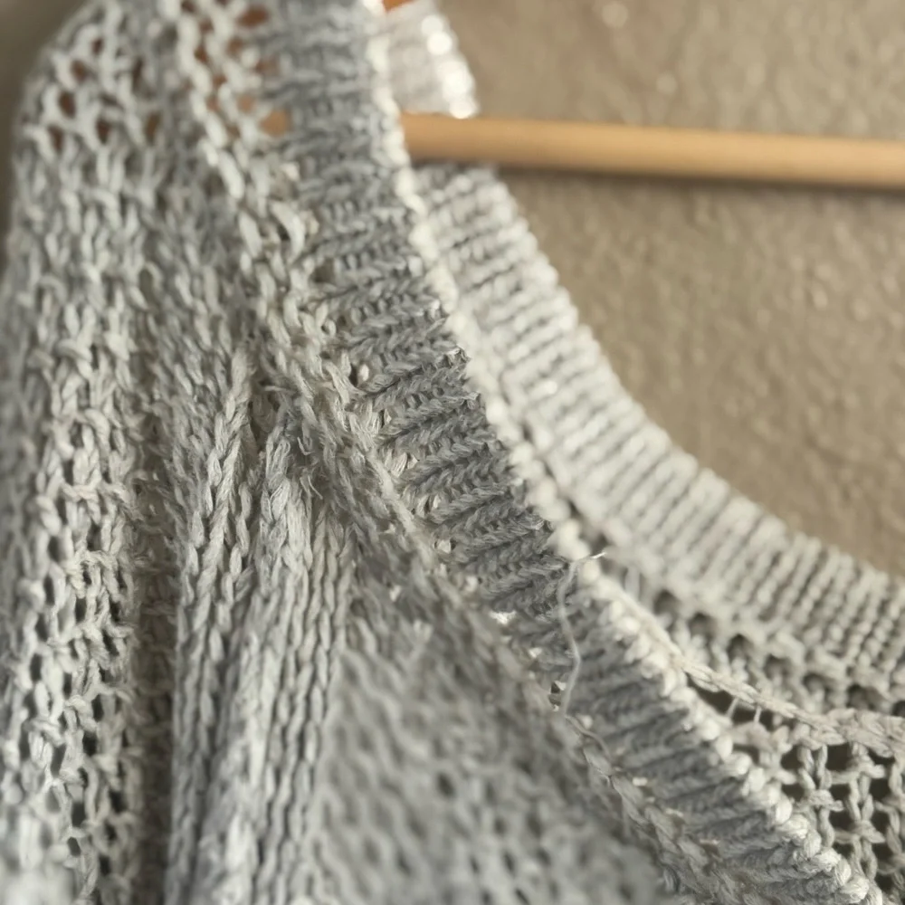 Free People Heather Gray Knit Sweater - Picture 6 of 12